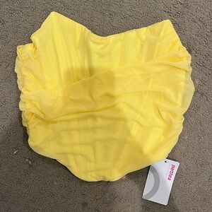 Yellow Strapless Going Out top - Size Small